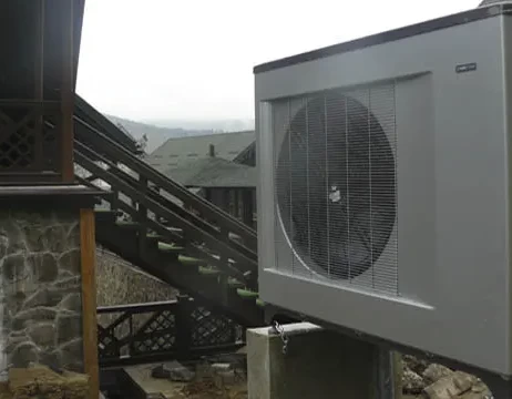 Тепловий насос повітря-вода встановлений на СПА у гірськолижному курорті Буковель